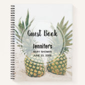 写真2パイナップルのビーチゲストブック ノートブック (正面)
