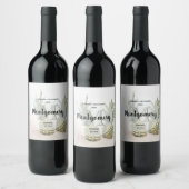 写真2パイナップルのビーチワイン作り ワインラベル (ボトル)