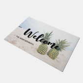 写真2パイナップルのビーチ歓迎 ドアマット (アングル)