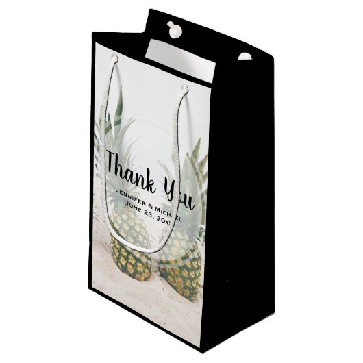写真2パイナップルのビーチ結婚式 スモールペーパーバッグ (正面アングル)