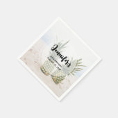 写真2パイナップルのビーチ誕生日 スタンダードカクテルナプキン (角)