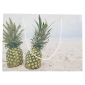 写真2パイナップルのビーチ誕生日 ラージペーパーバッグ (裏面)