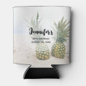 写真2パイナップルのビーチ誕生日 缶クーラー (正面)