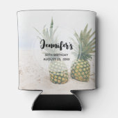 写真2パイナップルのビーチ誕生日 缶クーラー (裏面)