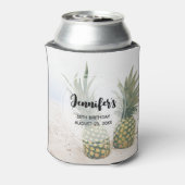 写真2パイナップルのビーチ誕生日 缶クーラー (缶裏面)