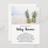 写真2パイナップルのビーチ赤ちゃんシャワー インビテーションポストカード (正面/裏面)