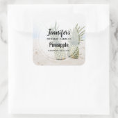 写真2パイナップルのビーチ・キャンドルビジネス スクエアシール (バッグ)