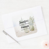 写真2パイナップルのビーチ・キャンドルビジネス スクエアシール (封筒)