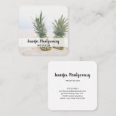 写真2パイナップルのビーチ スクエア名刺 (正面/裏面)