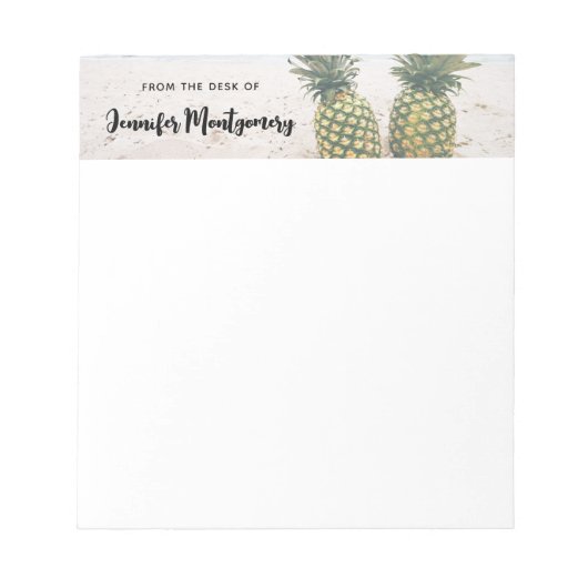 写真2パイナップルのビーチ ノートパッド (正面)