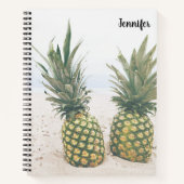 写真2パイナップルのビーチ ノートブック (正面)