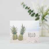 写真2パイナップルのビーチ ポストカード (スタンド正面)