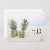 写真2パイナップルのビーチ ポストカード (正面/裏面)