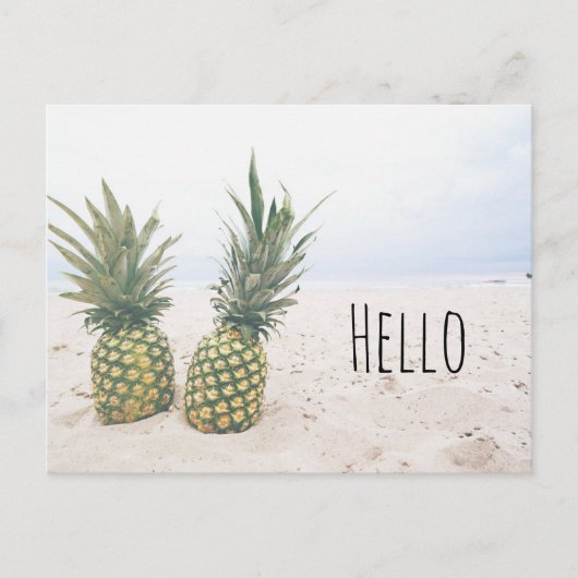 写真2パイナップルのビーチ ポストカード (正面)