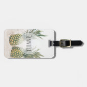 写真2パイナップルのビーチ ラゲッジタグ (正面横)