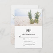 写真2パイナップルのビーチ 出欠カード (正面/裏面)