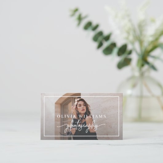 写真2モダン写真QRコード 名刺 (スタンド正面)