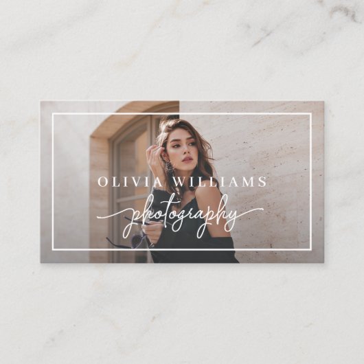 写真2モダン写真QRコード 名刺 (正面)