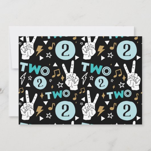 写真2レジットやめト2番目の誕生日招待状 招待状 (裏面)