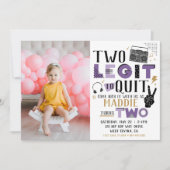 写真2レジットやめト2番目の誕生日招待状 招待状 (正面)