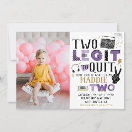 写真2レジットやめト2番目の誕生日招待状 招待状