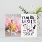 写真2レジットやめト2番目の誕生日招待状 招待状 (スタンド正面)