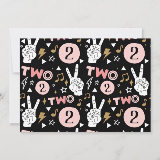 写真2レジットやめト2番目の誕生日招待状 招待状 (裏面)