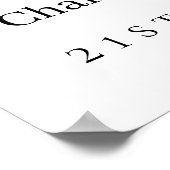 写真2人の誕生日モダン歓迎 ポスター (角)