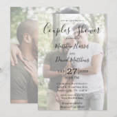 写真2枚モダンLGBTQカップルのシャワー 招待状 (正面/裏面)