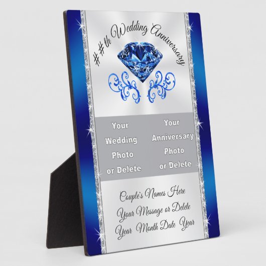 写真2枚65日または45結婚日の記念品、 フォトプラーク (側面)