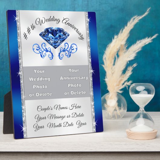 写真2枚65日または45結婚日の記念品、 フォトプラーク (側面)