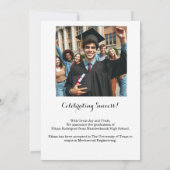 写真2高校卒業発表 案内状 (裏面)