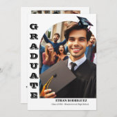 写真2高校卒業発表 案内状 (正面/裏面)