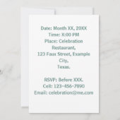 写真20パーソナライズされた番誕生日バルーンInvitati 招待状 (裏面)