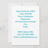 写真20パーソナライズされた番誕生日バルーンInvitati 招待状 (裏面)