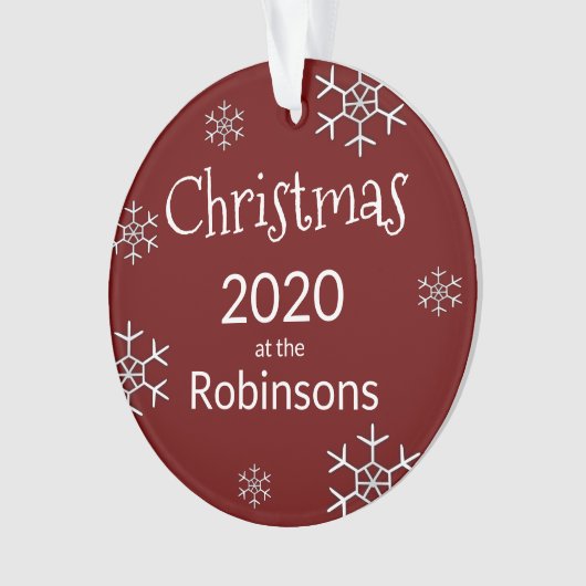 写真2020パーソナライズされたコビデのクリスマスツリー オーナメント (正面)