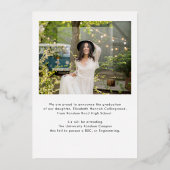 写真2024卒業ゴールドフォイル発表 箔招待状 (裏面)