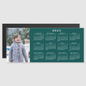 写真2025カレンダーをティール（緑がかった色）マグネットに追加 (正面/裏面)