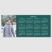 写真2025カレンダーをティール（緑がかった色）マグネットに追加 (正面)