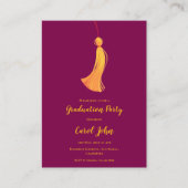 写真2025卒業タッセルパーティーミニ招待状 エンクロージャーカード (正面)