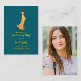 写真2025卒業タッセルパーティーミニ招待状 エンクロージャーカード