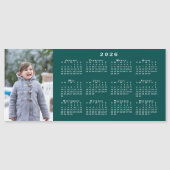 写真2026カレンダーをティール（緑がかった色）マグネットに追加 (正面)