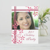 写真21歳の誕生日パーティの招待状 招待状 (スタンド正面)