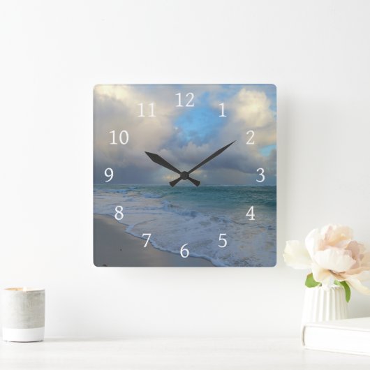 写真21海ビーチ スクエア壁時計 (ホーム)