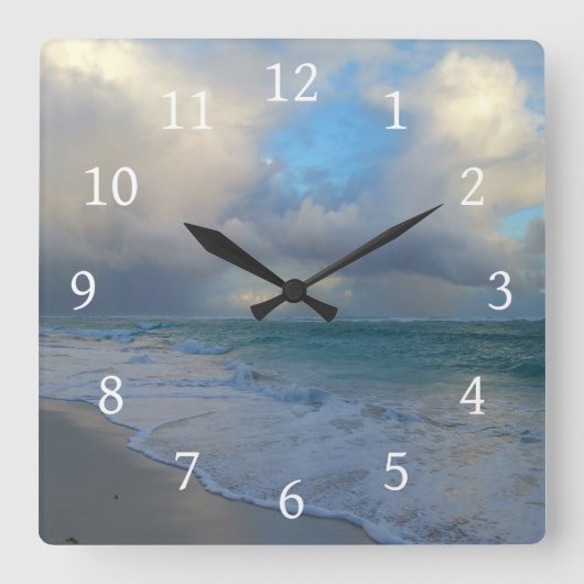 写真21海ビーチ スクエア壁時計 (正面)