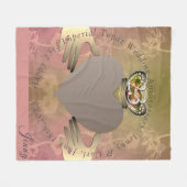 写真23周年記念結婚のCladagh Topaz フリースブランケット (正面(横))