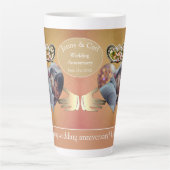 写真23周年記念結婚トパーズ・クラダグ・ラット カフェラテマグ (正面)