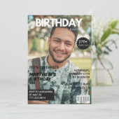 写真27歳の誕生日招待状誌 招待状 (スタンド正面)