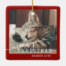 写真2 Cats Meowy Christmas 素朴 Red