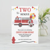 写真2 The Rescue Fire Engine 2nd Birthday 招待状 (スタンド正面)